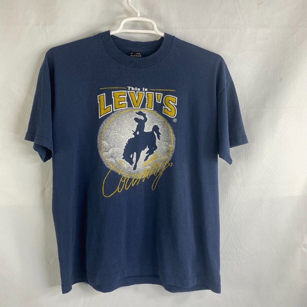 Vintage Levi’s Strauss Tshirt 1980s Jeans Rare Levi’s Country Cowboy XLarge